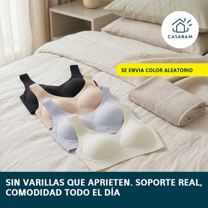 Brasier liso sin costuras ni varillas - Sin bordes ni estructuras que se marquen bajo la ropa - Deja de comprimir lo que deberías cuidar