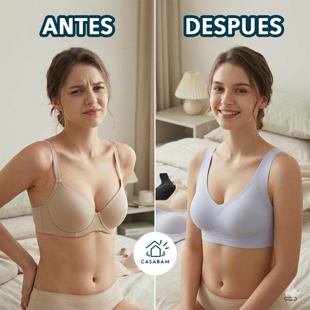 Brasier liso sin costuras ni varillas - Sin bordes ni estructuras que se marquen bajo la ropa - Deja de comprimir lo que deberías cuidar