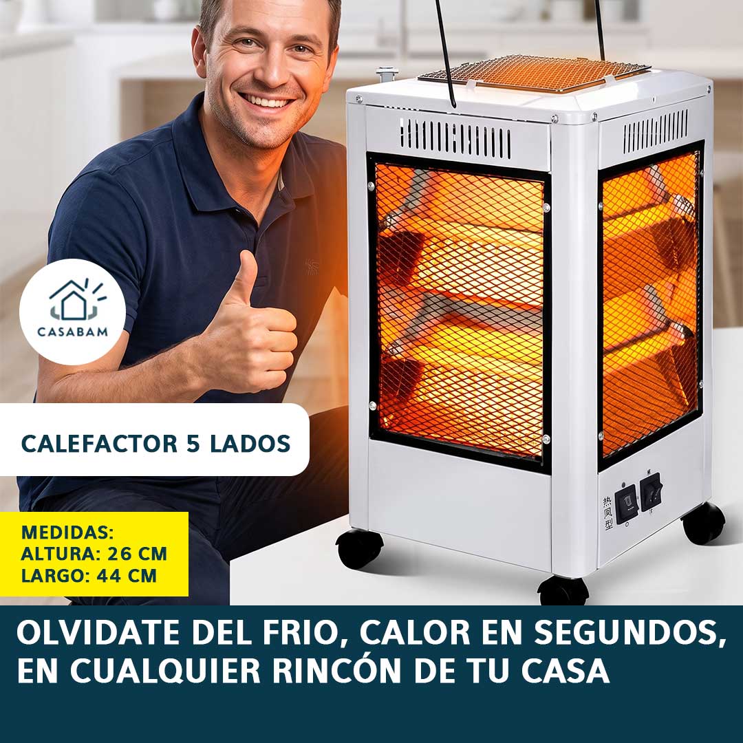 Calefactor 5 Lados – Calienta tu Ambiente al Instante – No te preocupes más por el frío