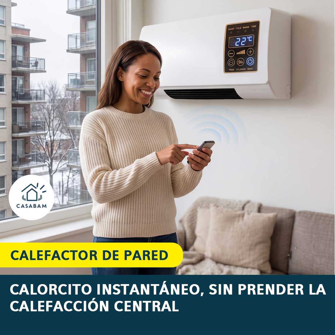 Calefactor de Pared - Enfría y calienta tu espacio en segundos - Tu clima ideal, sin gastar en calefacción central