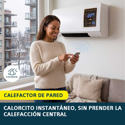Calefactor de Pared - Enfría y calienta tu espacio en segundos - Tu clima ideal, sin gastar en calefacción central