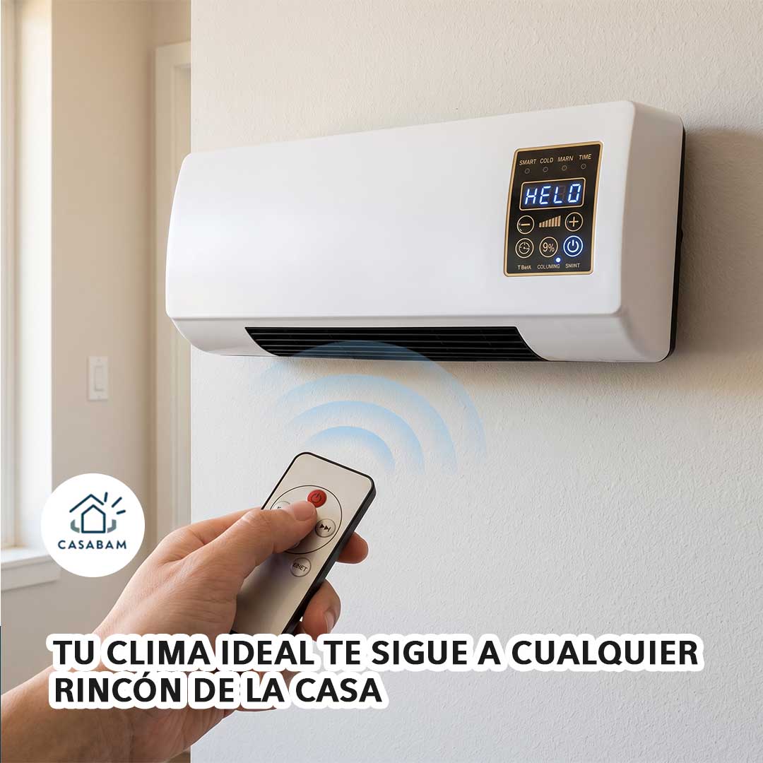 Calefactor de Pared - Enfría y calienta tu espacio en segundos - Tu clima ideal, sin gastar en calefacción central