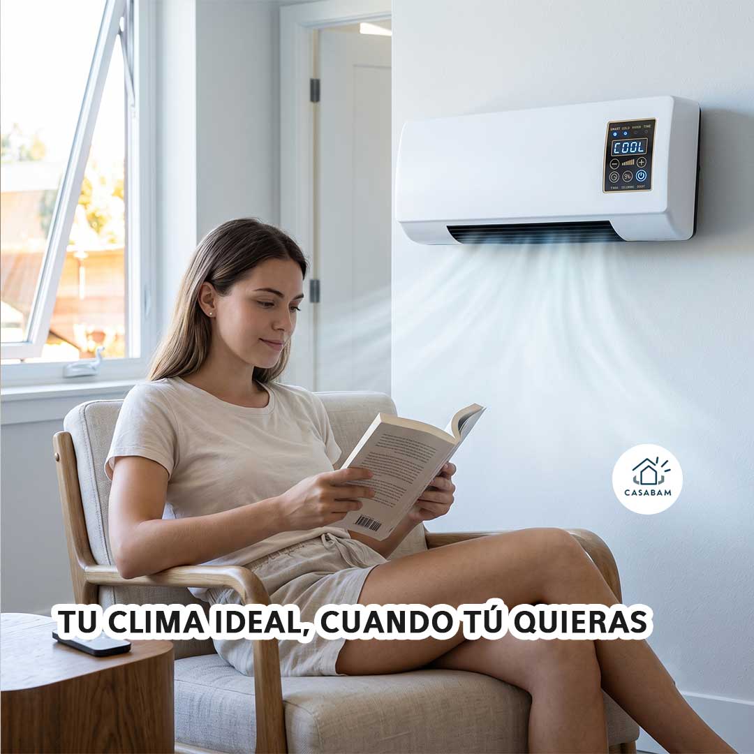 Calefactor de Pared - Enfría y calienta tu espacio en segundos - Tu clima ideal, sin gastar en calefacción central