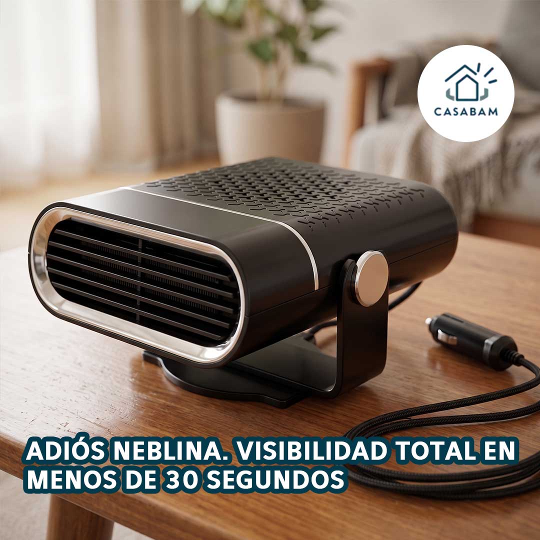 Calefactor portátil para auto – Desempaña tu parabrisas en segundos y maneja seguro desde el primer arranque