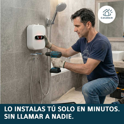 Calentador De Agua - sin pagar de más — La ducha caliente que tu familia merece, sin esperas ni boletas infladas