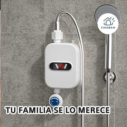 Calentador De Agua - sin pagar de más — La ducha caliente que tu familia merece, sin esperas ni boletas infladas