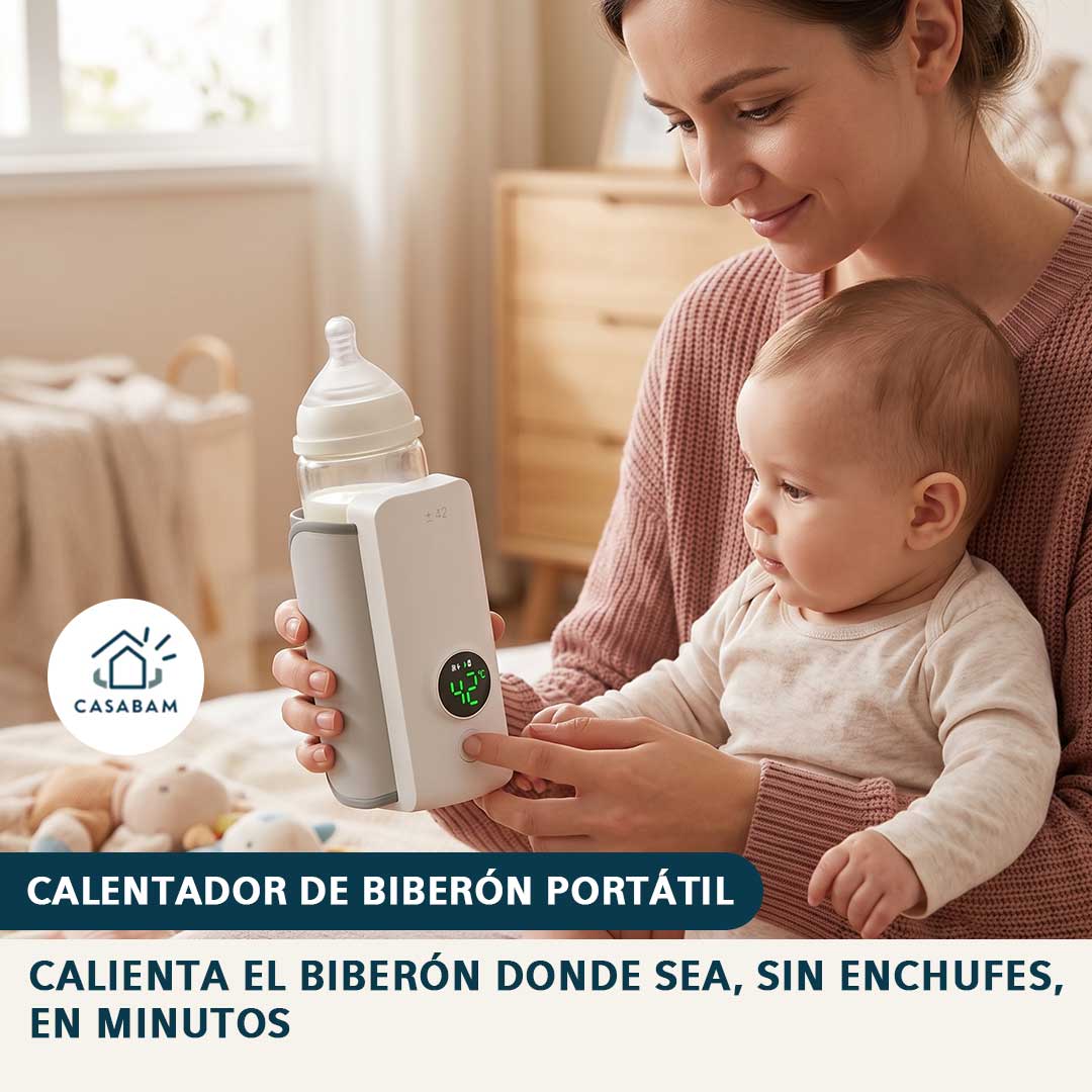 Calentador de Biberón Portátil - Calienta la leche de tu bebé sin cables - En cualquier lugar, en solo minutos