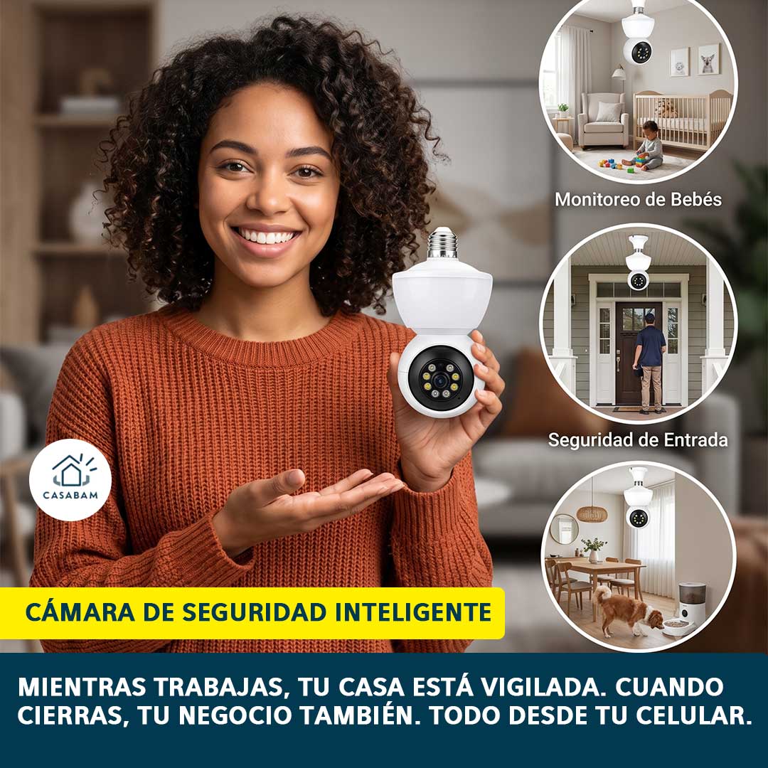 Cámara de Seguridad Inteligente - Vigila en tiempo real día y noche - Cuida tu negocio o tu casa desde tu celular