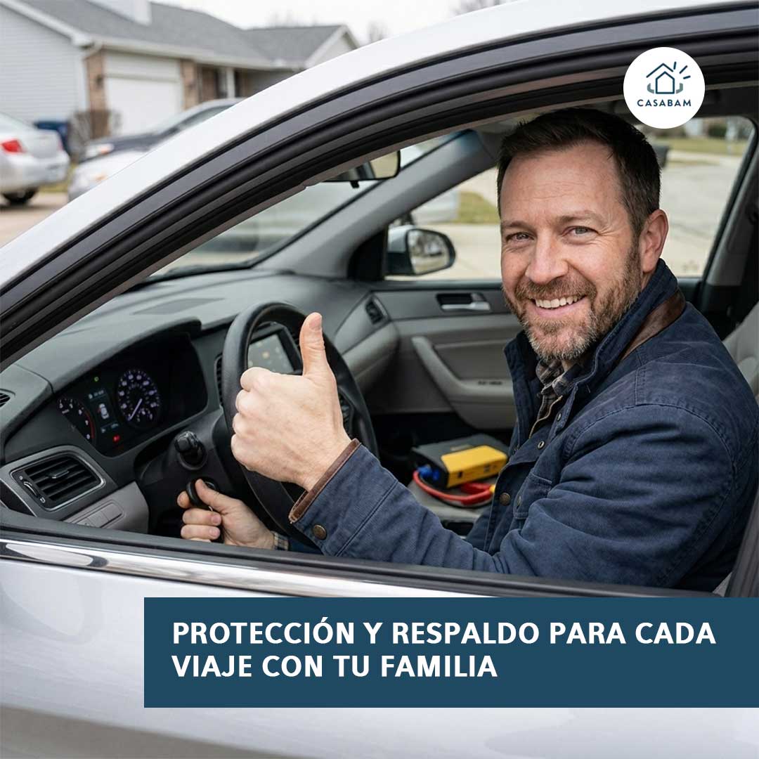 Cargador Arrancador Portátil – Respaldo de arranque instantáneo – Evita quedarte varado en carretera en cualquier momento