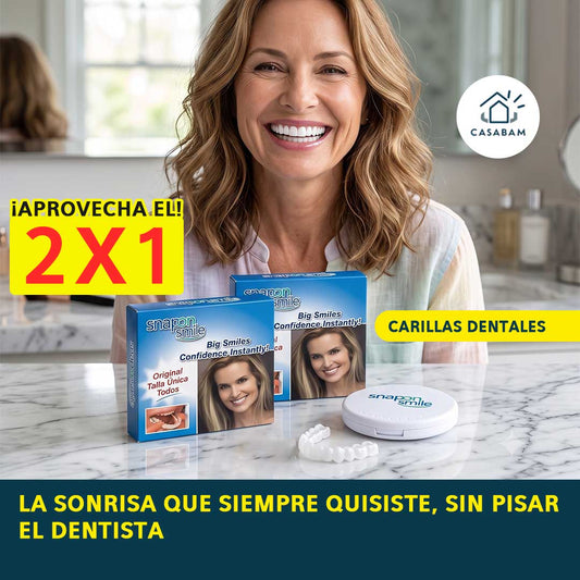 Carillas Dentales - Cubren imperfecciones dentales - Sonríe con confianza en segundos, sin pisar el dentista