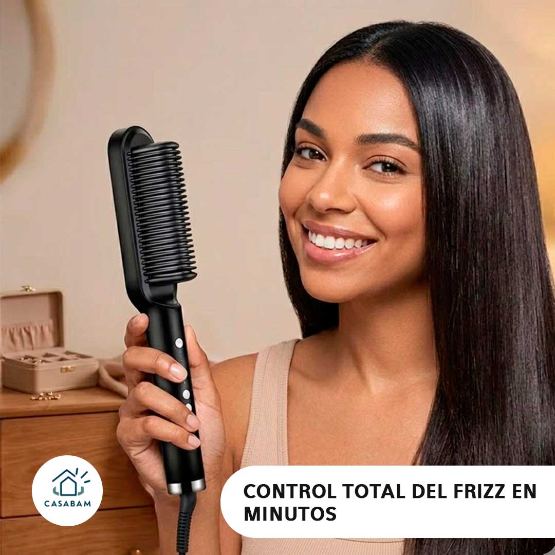Cepillo Eléctrico Alisador Profesional – Controla y Desenreda – Domina tu Cabello Rebelde Sin Tirones