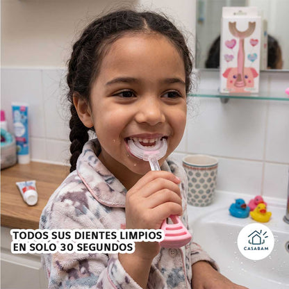 Cepillo Infantil en Forma de U – Cepilla todos los dientes a la vez – Protege sus dientes de leche