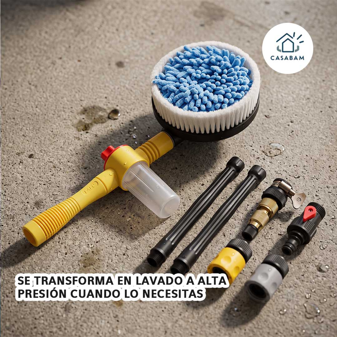 Cepillo giratorio para autos - Deja tu auto limpio en minutos, sin rayar la pintura