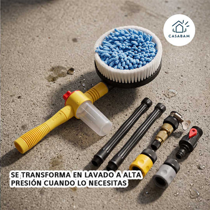Cepillo giratorio para autos - Deja tu auto limpio en minutos, sin rayar la pintura