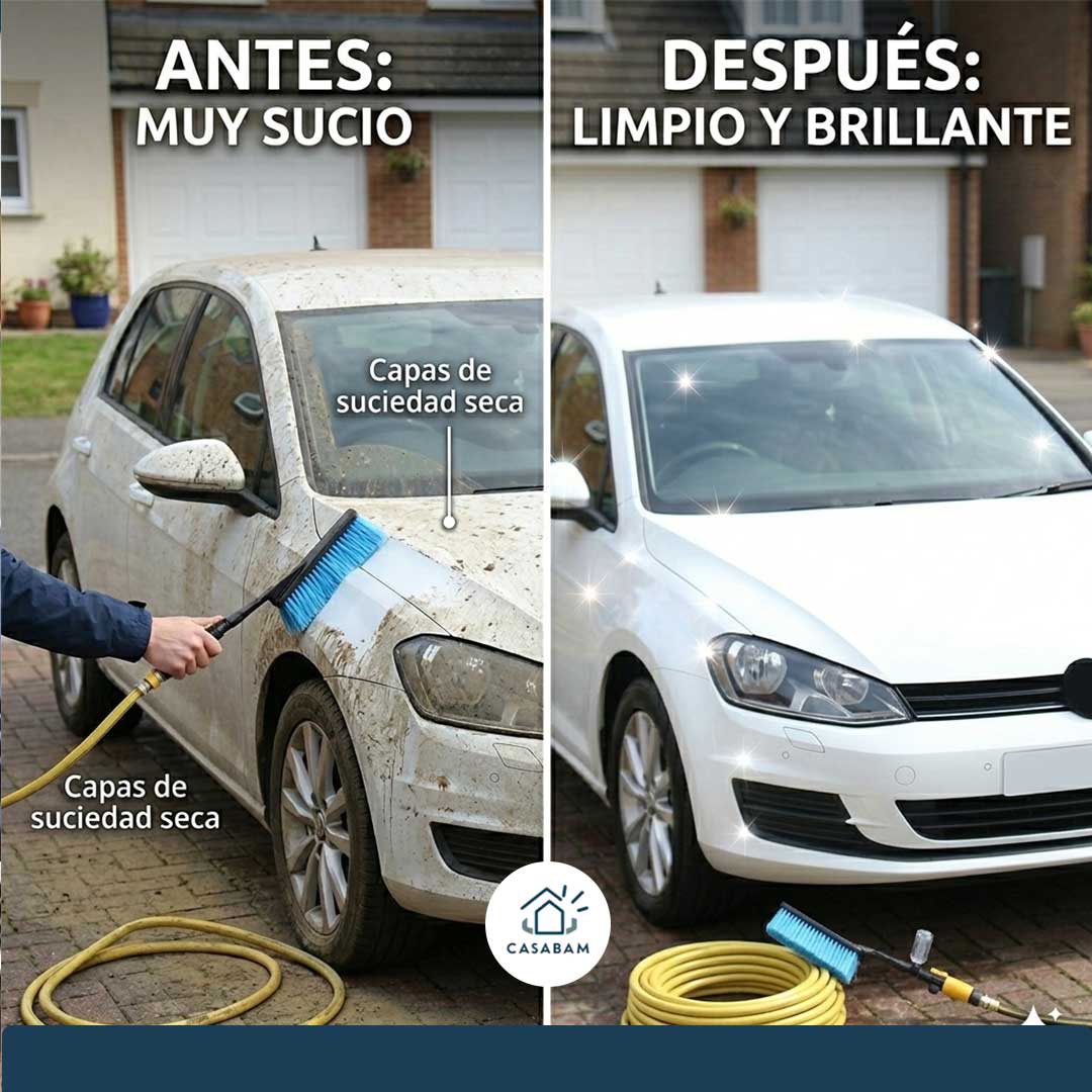 Cepillo Multifuncional - Alcance Total para Vehículos - Limpia cuando quieras sin pagar autolavado