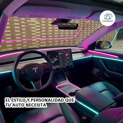 Cinta Led Pro + Control remoto - Transforma el interior de tu auto con luces multicolor