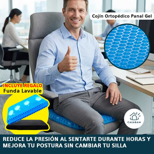 Cojín Ortopédico Panal Gel - Alivia la presión al sentarte - Convierte cualquier asiento en una superficie cómoda