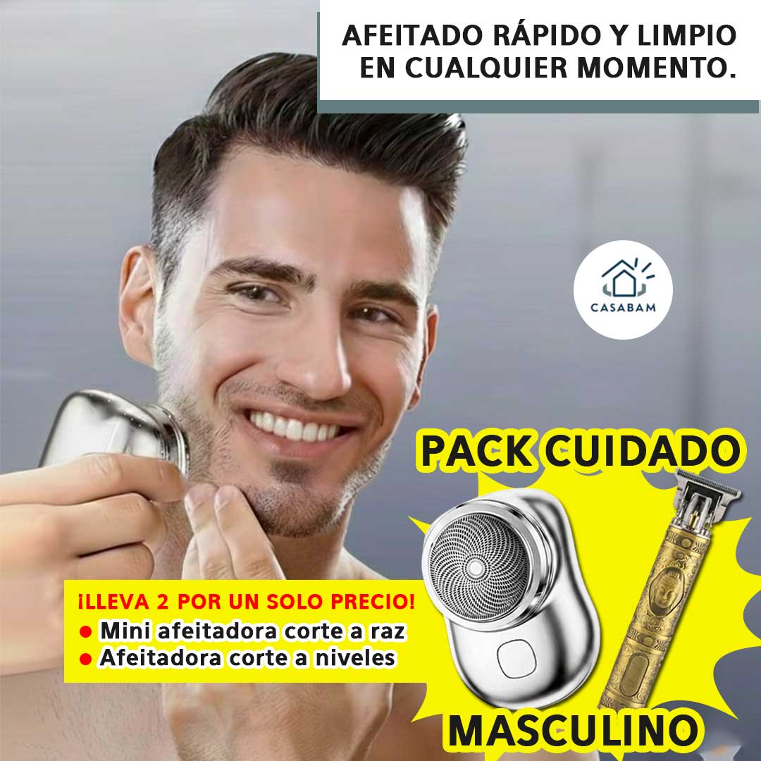 Kit de Afeitado Portátil 2x1 – Perfila y afeita al instante – Arréglate en menos de 5 minutos sin salir de casa