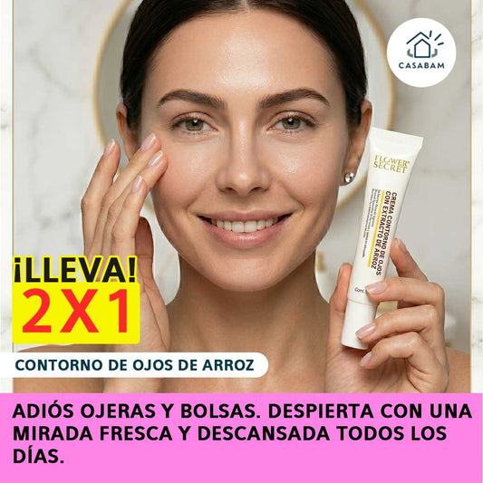 Contorno de Ojos de Arroz - Hidrata y Suaviza la Piel - Reduce Arrugas y Líneas de Expresión