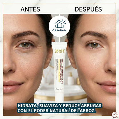 Contorno de Ojos de Arroz - Hidrata y Suaviza la Piel - Reduce Arrugas y Líneas de Expresión