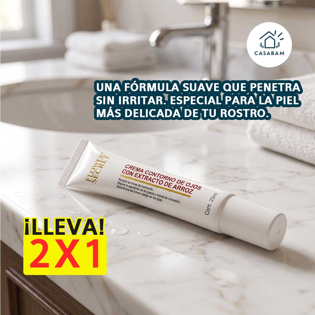 Contorno de Ojos de Arroz - Hidrata y Suaviza la Piel - Reduce Arrugas y Líneas de Expresión