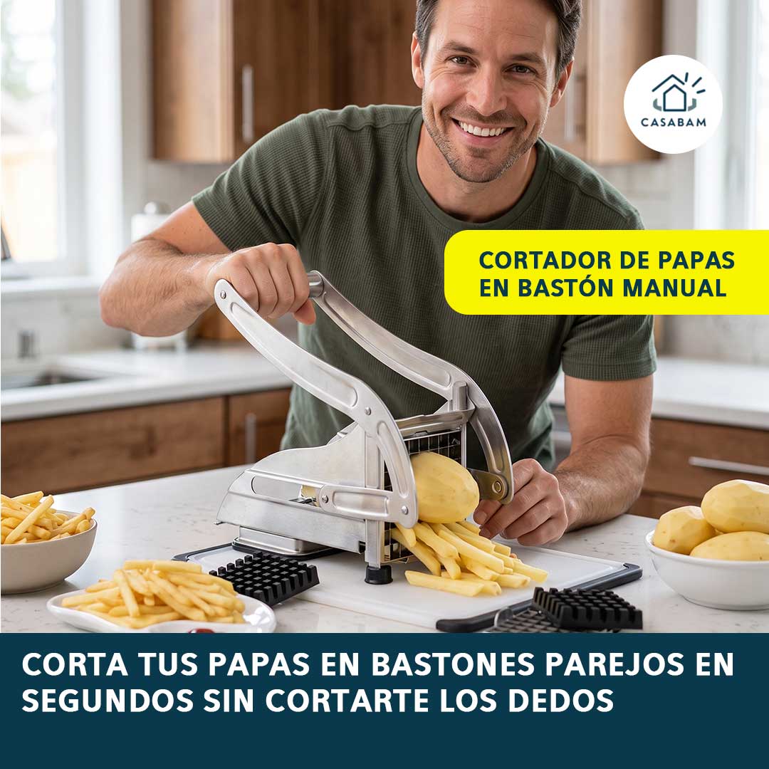 Cortador de Papas en Bastón Manual - Corta papas parejas al instante - Sin cuchillo