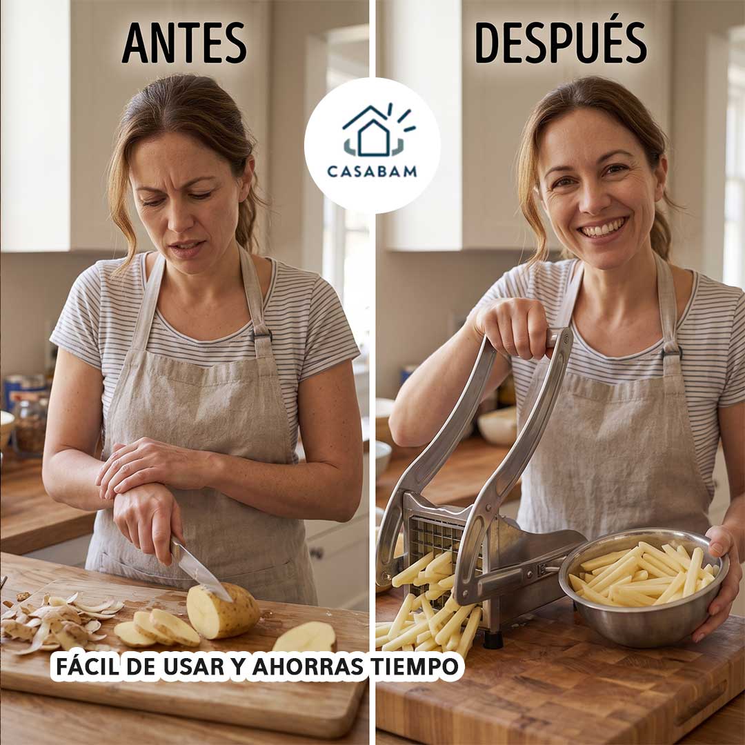Cortador de Papas en Bastón Manual - Corta papas parejas al instante - Sin cuchillo