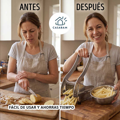 Cortador de Papas en Bastón Manual - Corta papas parejas al instante - Sin cuchillo