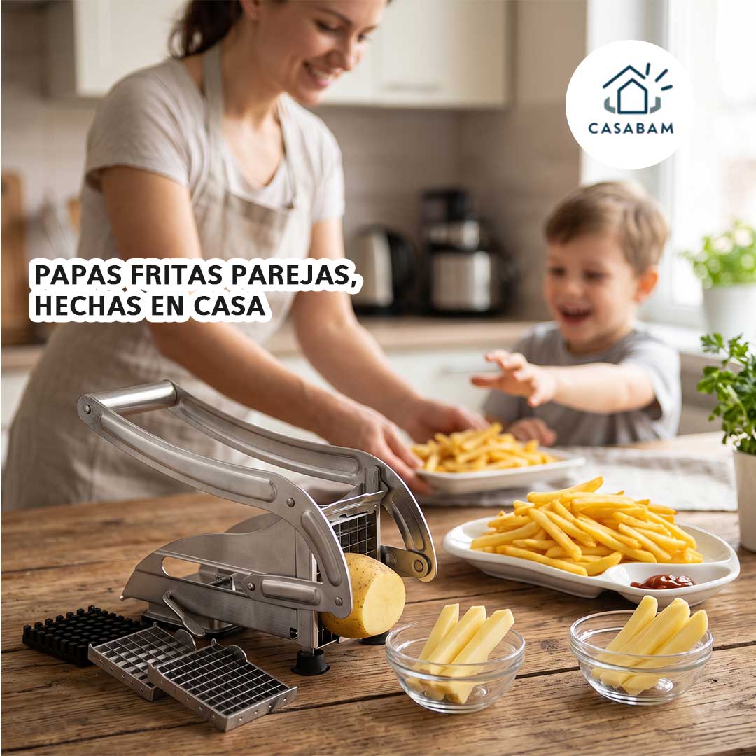 Cortador de Papas en Bastón Manual - Corta papas parejas al instante - Sin cuchillo