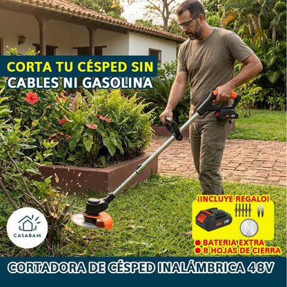 Cortadora de Césped Inalámbrica 48V - Corte Rápido y Potente - Corta tu césped sin cables ni gasolina en minutos