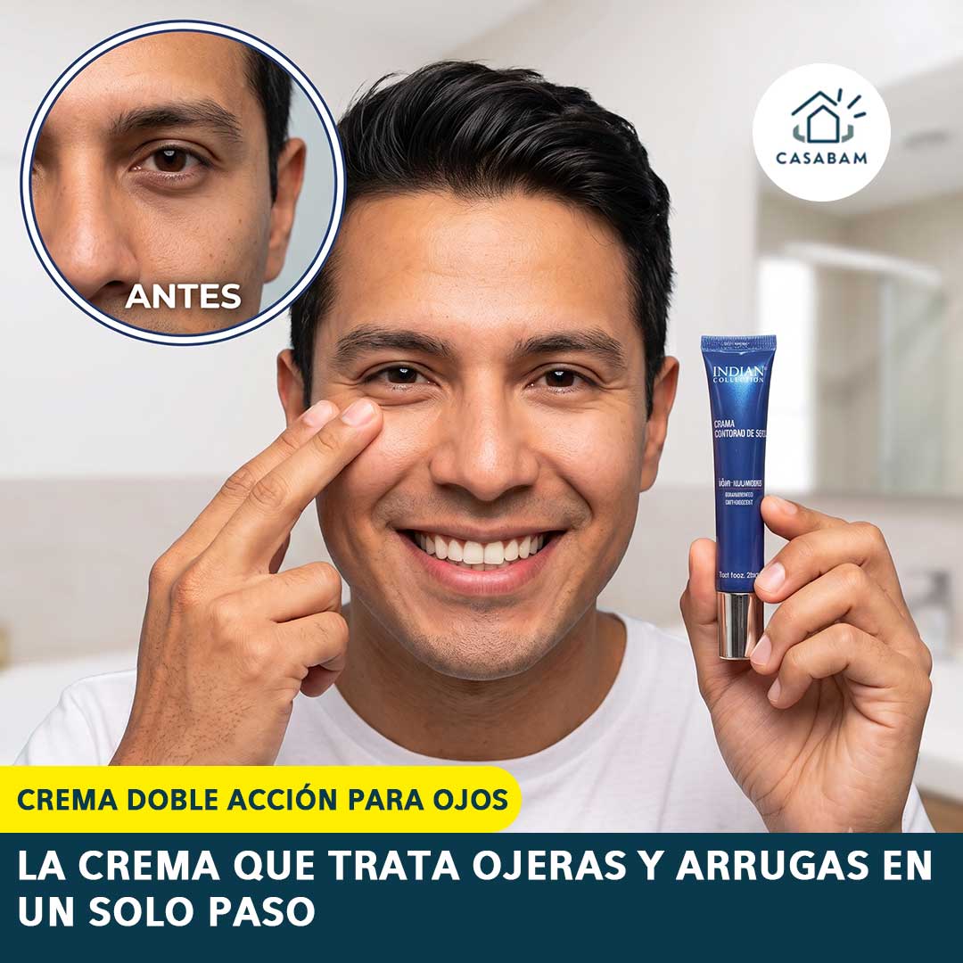 Crema Doble Acción Para Ojos - Trata ojeras y arrugas en un solo paso - Ataca los dos problemas