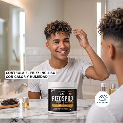 Crema Rizadora Rizos Pro - Define y controla el frizz - Rizos perfectos desde la primera aplicación