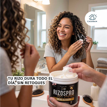 Crema Rizadora Rizos Pro - Define y controla el frizz - Rizos perfectos desde la primera aplicación