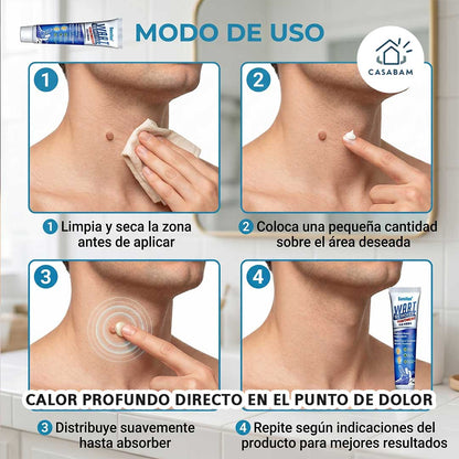 Crema eliminadora de verrugas - Actúa directamente sobre el area para reducirla y eliminarla - Vuelve a mostrarte con confianza