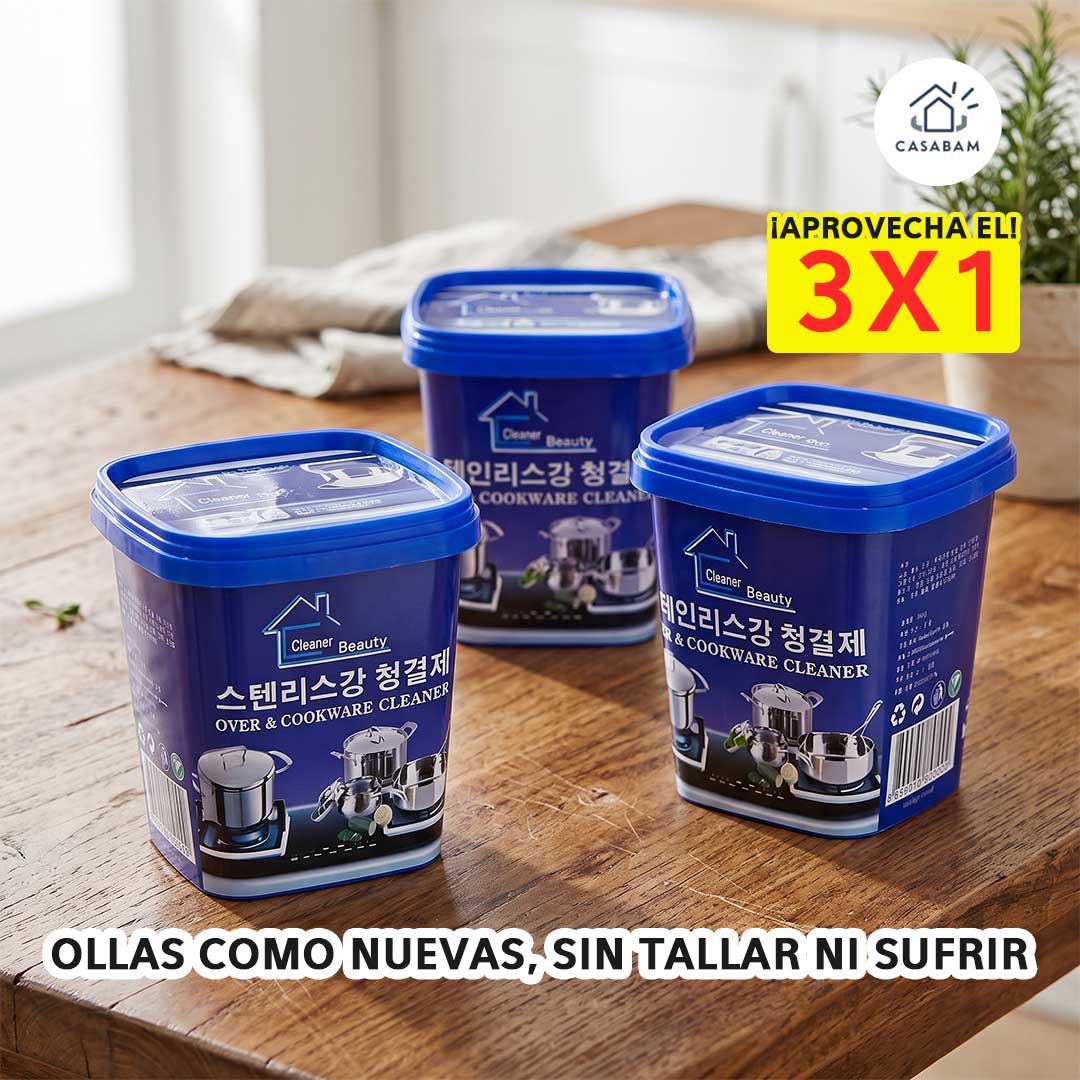 Cremas Limpiadoras para Ollas - Elimina óxido y manchas de ollas y superficies - Como nuevas, sin tallar ni sufrir