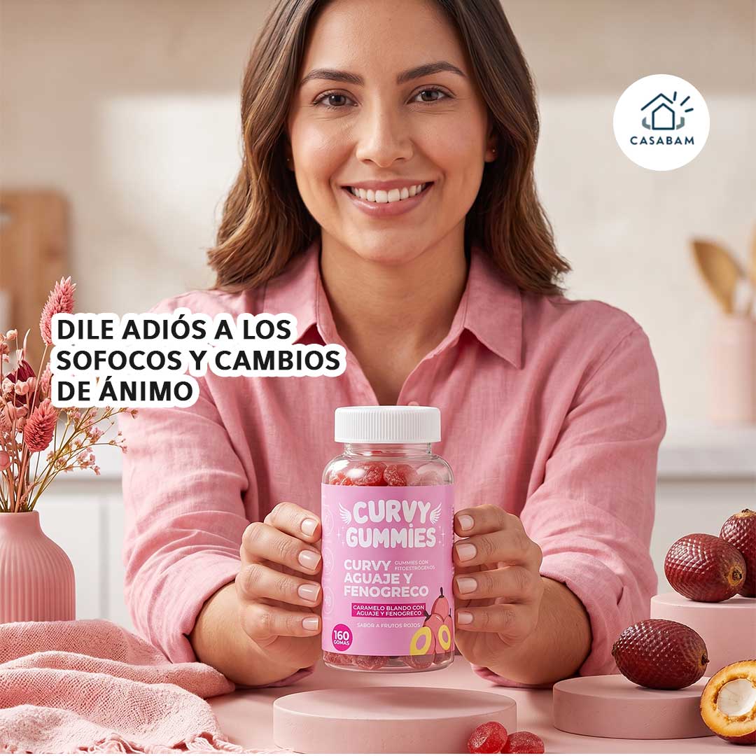 Curvy Gummies - Moldean tus curvas de forma natural - Dile adiós a los sofocos y cambios de ánimo desde la raíz