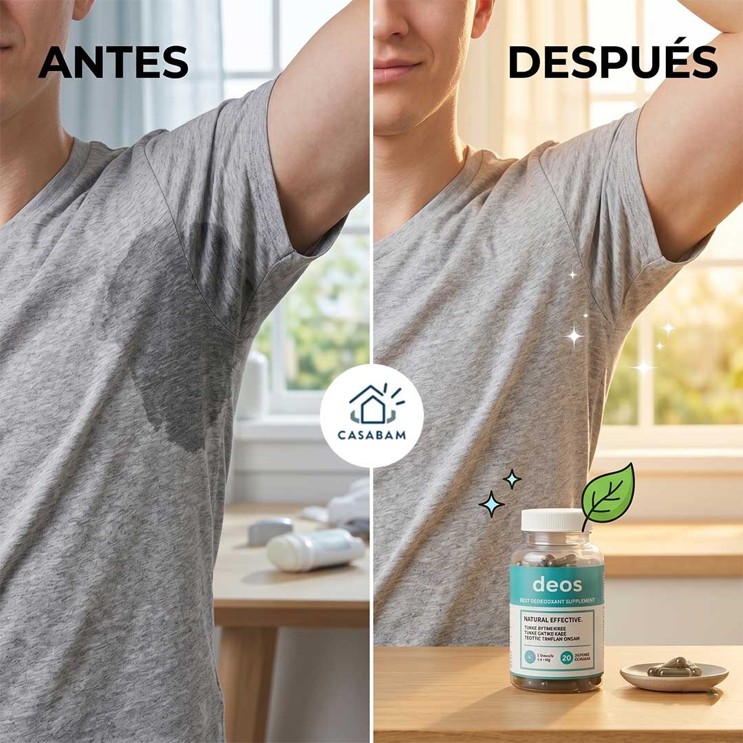 DEOS ORIGINAL — Cápsula desodorante interna — Una cápsula al día elimina el mal olor desde adentro, sin importar cuánto sudes