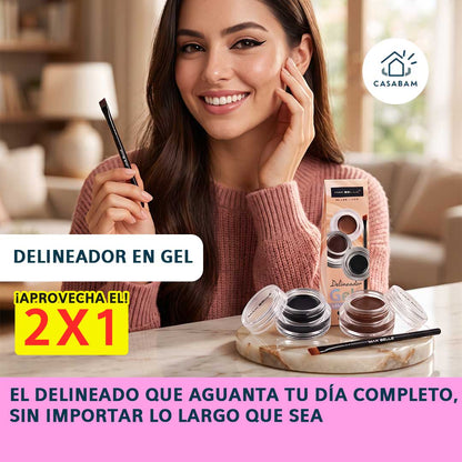 Delineador en Gel Negro - Define tu mirada en segundos - Aguanta tu día completo, sin importar lo largo que sea