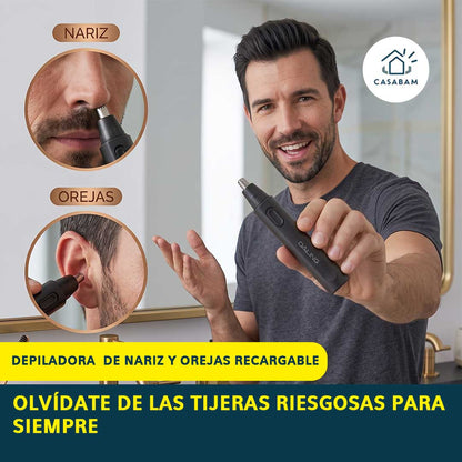Depiladora de Nariz Y Orejas Recargable - Olvídate de las tijeras, resultados parejos al instante
