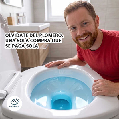 Desatascador de alta presión - Destapa tu inodoro en menos de 3 minutos, sin plomero y sin esfuerzo