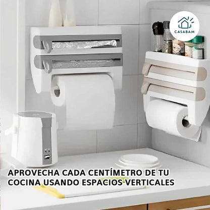 Dispensador Vertical 3 en 1 para Cocina - Usa mejor tu espacio disponible - Convierte tu cocina en un área funcional en minutos