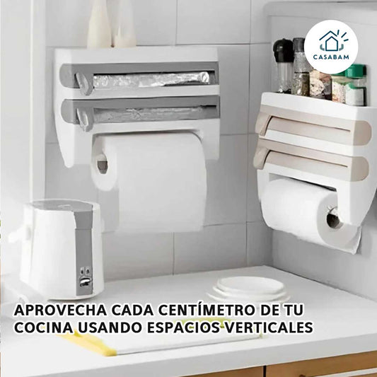 Dispensador Vertical 3 en 1 para Cocina - Usa mejor tu espacio disponible - Convierte tu cocina en un área funcional en minutos
