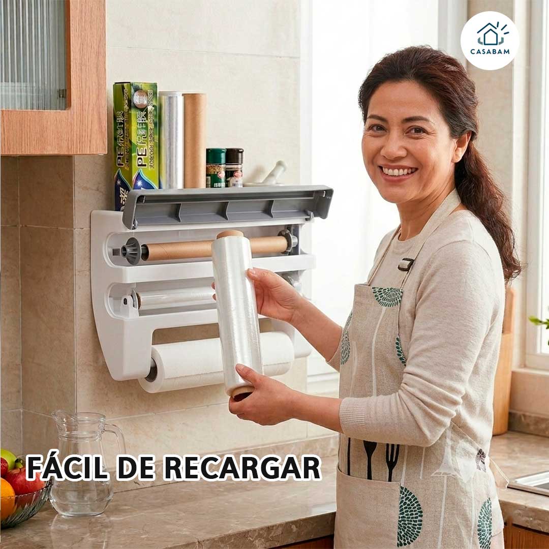 Dispensador Vertical 3 en 1 para Cocina - Usa mejor tu espacio disponible - Convierte tu cocina en un área funcional en minutos