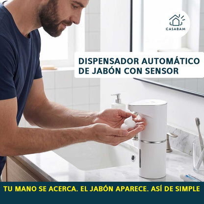 Dispensador Automático De Jabón con Sensor - Detecta tu mano y libera el jabón al instante, sin contacto