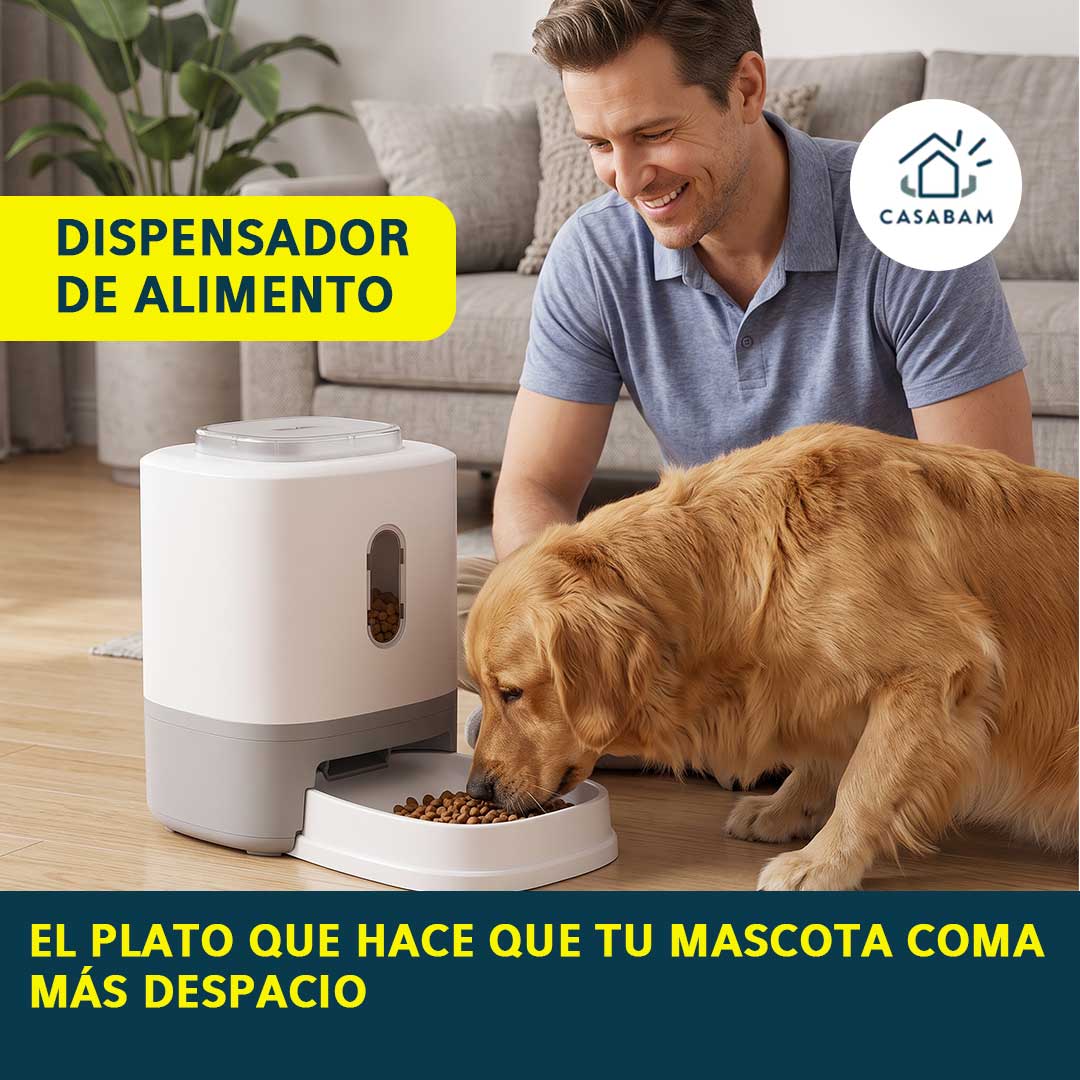 Dispensador de Alimento - Obliga a tu mascota a comer despacio - Protege de un atragantamiento