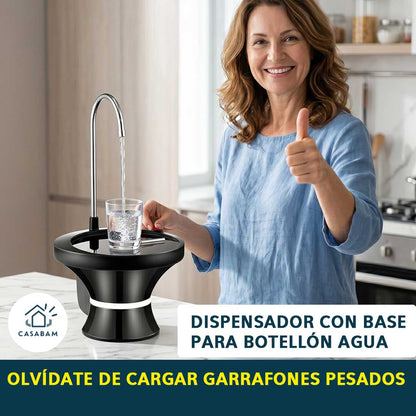 Dispensador con Base para Botellón Agua - Olvídate del esfuerzo: agua al instante, sin cargar nada