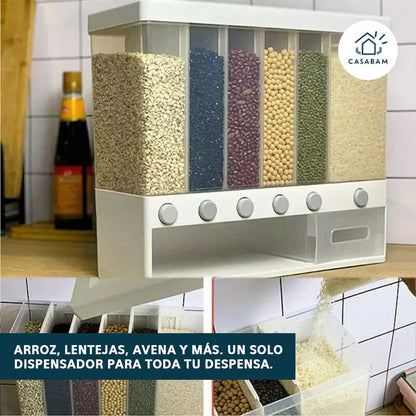 Dispensador de granos - Organiza y dosifica tus granos en segundos - Tu cocina ordenada, sin bolsas ni derrames