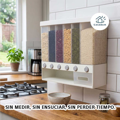 Dispensador de granos - Organiza y dosifica tus granos en segundos - Tu cocina ordenada, sin bolsas ni derrames