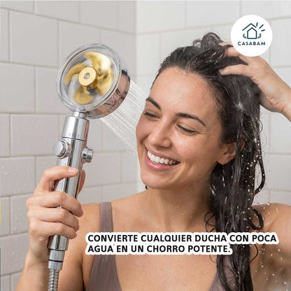 Ducha Presurizada - Convierte cualquier baño con poca agua en una ducha potente. Sin obras, sin plomero. Solo conéctala y listo.