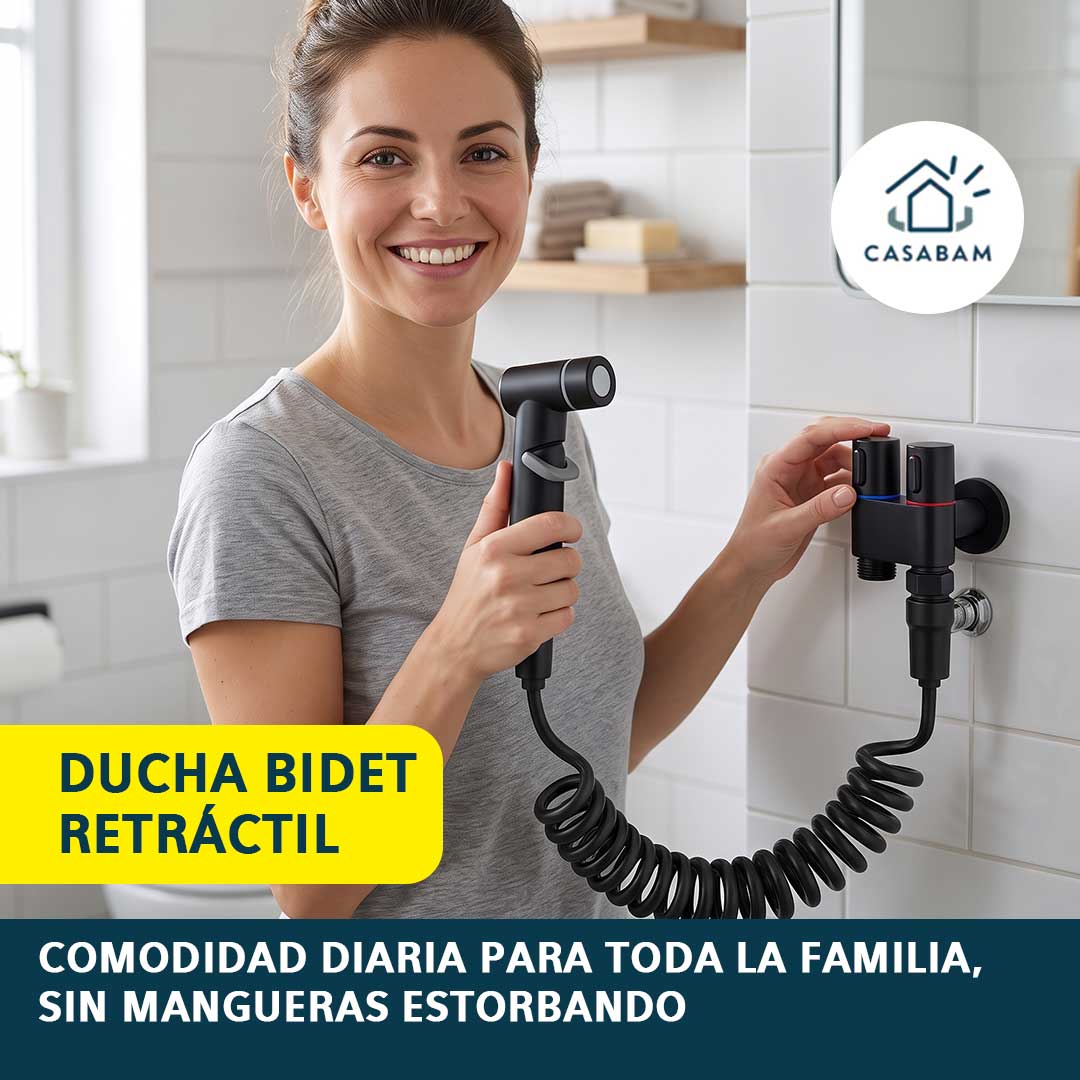 Ducha Retráctil para Inodoro - Higiene diaria en un solo punto de agua - Sin mangueras sueltas que estorben
